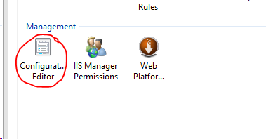 iis manager configuration editor